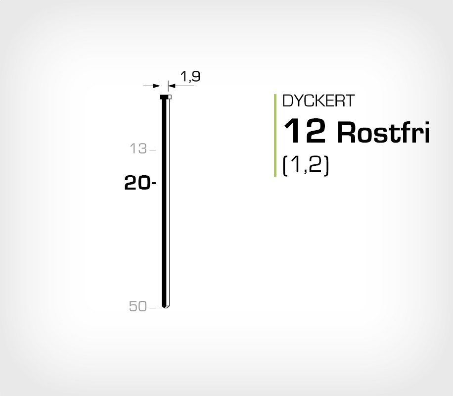 Dyckert rostfri 12/20 SS (SKN 12-20 SS)