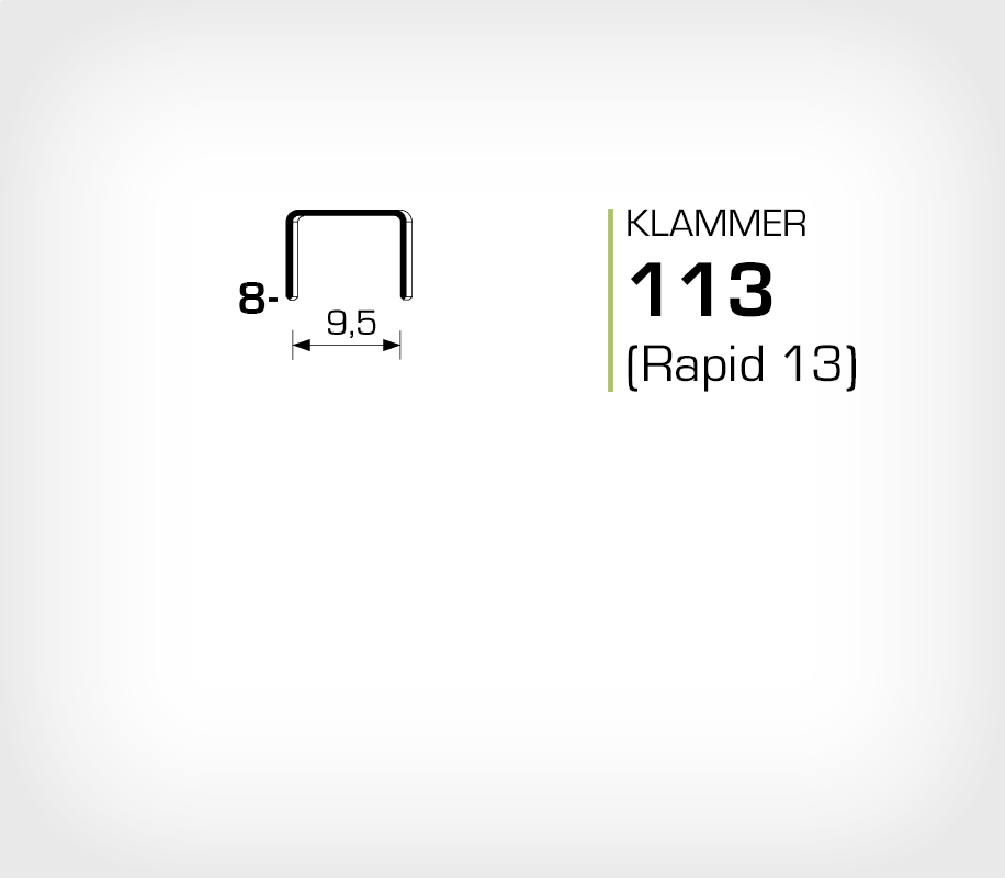 Klammer 113/8 (Rapid 13/8 Strong)