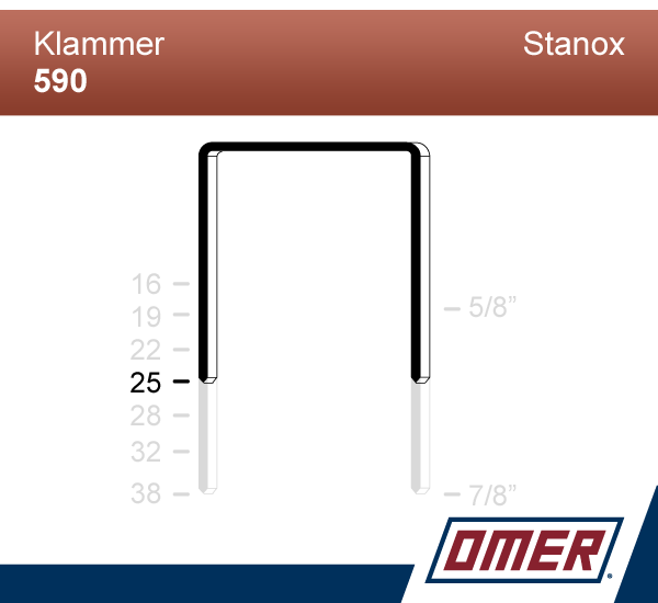 Klammer 590/25  - Emballageklammer