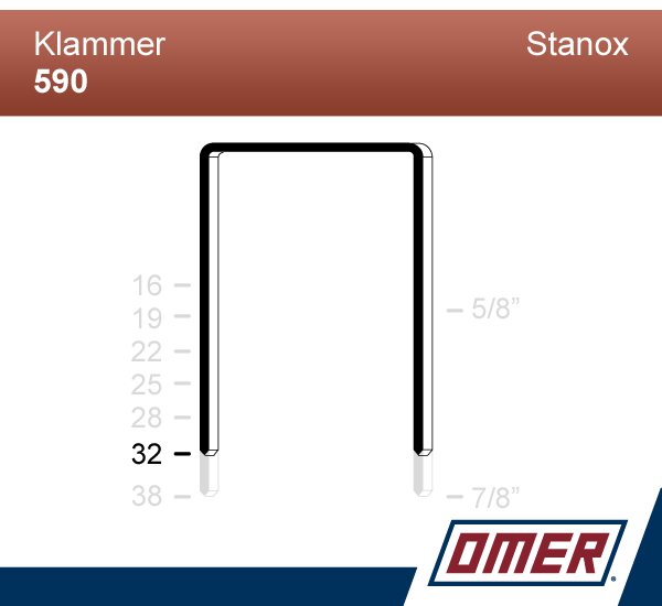 Klammer 590/32  - Emballageklammer