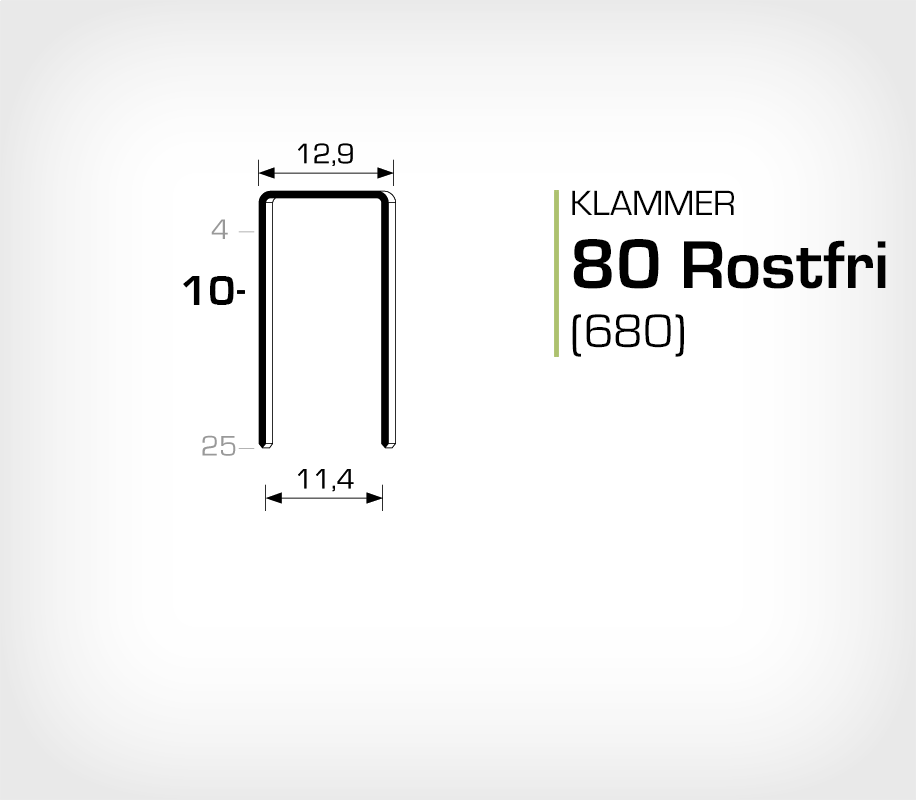 Klammer 80/10 SS (Rostfri)