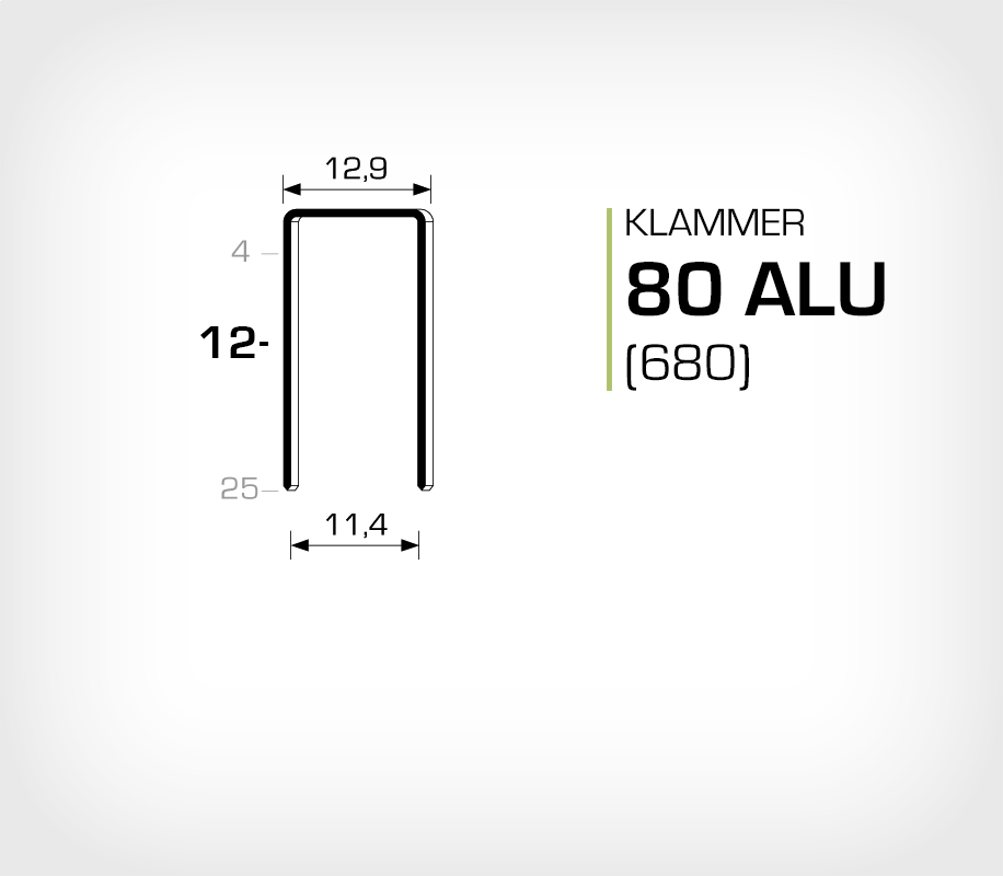 Klammer 80/12 ALU (Aluminium)