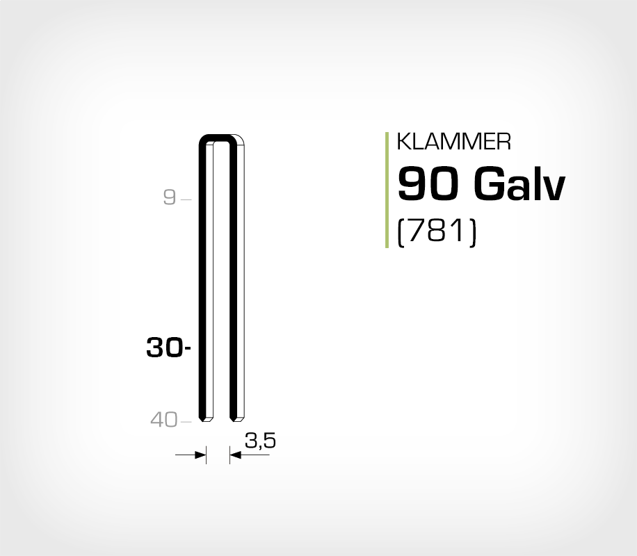 Klammer 90/30 Galv - Elförzinkad (781-30)