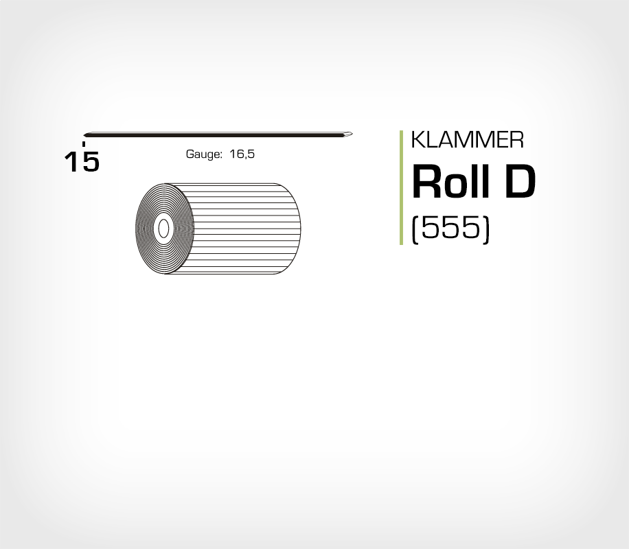 Klammer Roll D/15 (555-15) - Emballageklammer