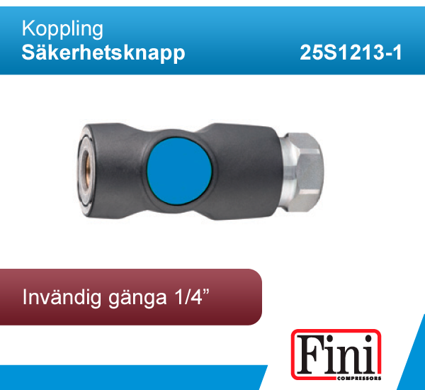 Koppling - Säkerhetsknapp, invändig gänga 1/4”