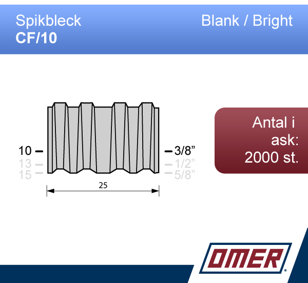 Spikbleck CF/10 (WN-10) - 2000 st /ask