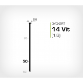 Vitlackerad dyckert 14/50 Vit galv (SKN 16-50 Vit)