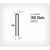 Klammer 92/20 Galv - Elförzinkad (664-20)