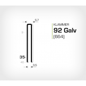 Klammer 92/35 Galv - Elförzinkad (664-35)